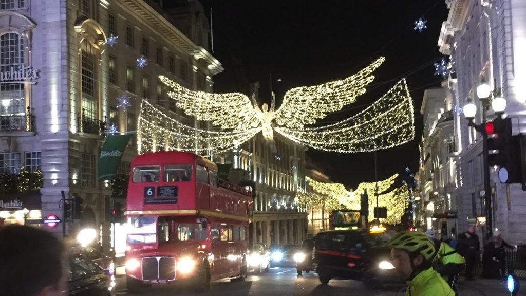 Diciembre en Londres Luces de Navidad en Regent Street, Londres